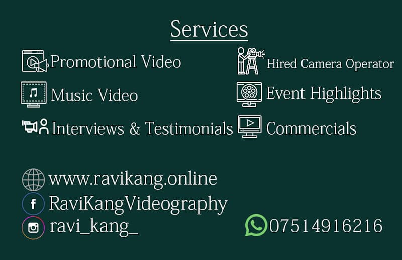 Ravi Kang - Camera Operator & Videography Services